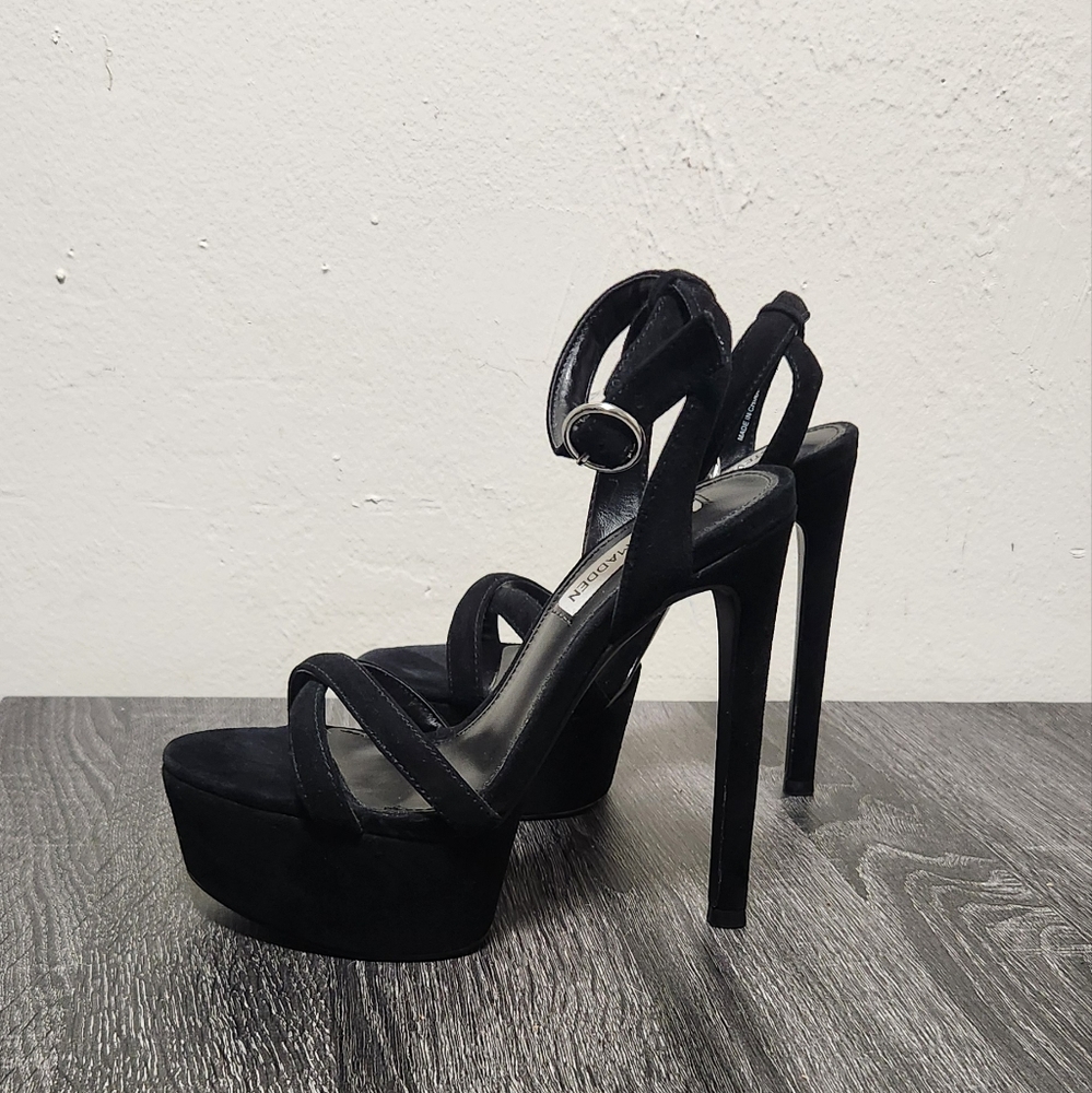 Steve Madden Black Platform Heels